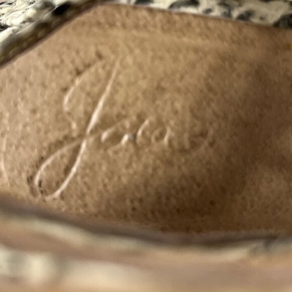 Joie Renee Sandals 8 Womens Leather Caged Animal Print Lace Up Flat Open Toe 38 - Picture 6 of 9